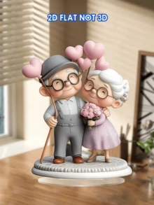 Growing Old Together, Sweet Love, Acrylic Desktop Ornaments, Family Gatherings, Holiday Decorations, Gifts,Outdoor Decor,Home Decor Living Room,Birthday,Desk Accessories,Classroom Decor,Halloween - Multicolor - View 12