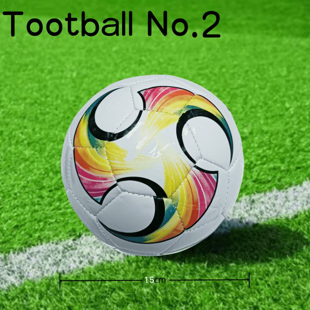 Bola de futebol multicolorida tamanho 2, ideal para esportes ao ar livre para estudantes