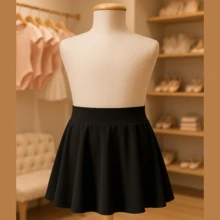 Ballet Skirt With Waistband For Children And Youth Ballet Dance In Pink And Black - Negro - Ver 1