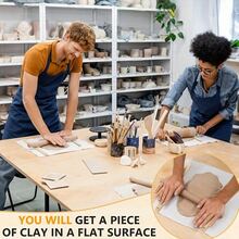 10 件陶器滚动深度导棒和木制擀面杖套装，3 毫米 5 毫米 7 毫米 10 毫米 12 毫米木制擀面棒，厚度条适用于工艺陶器聚合物粘土（5 种尺寸） - 彩色 - 查看 3