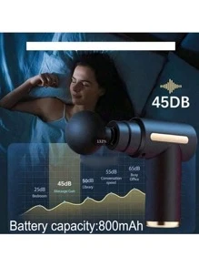 Relajador muscular de alta potencia - Pistola de masaje recargable para tejido profundo con 4 cabezales para alivio de todo el Body, herramienta de recuperación muscular definitiva, plástico de grado familiar, recargable por USB