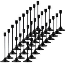 12 件欧式浪漫烛台套装，抛光金属桌面烛台，适用于柱状和锥形蜡烛，优雅的中心装饰，适合圣诞节、万圣节、复活节、感恩节、家居、婚礼、派对、周年纪念 - 彩色 - 查看 11