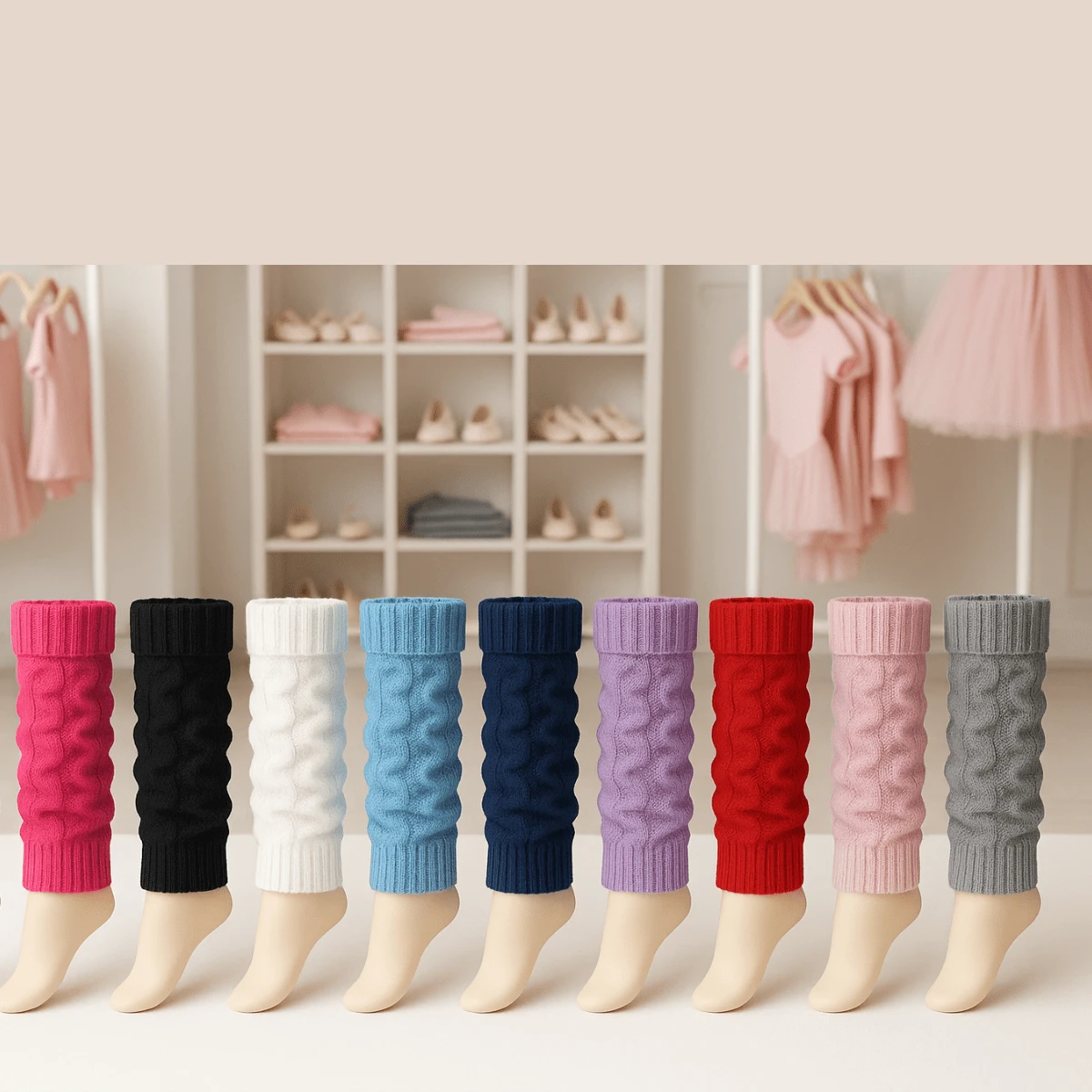 Children's Cotton Ballet Dance Leggings | Baby Pink, Light Blue, White, Black, Navy Blue, Red, Lilac, Gray And Pink - 淺藍色 - 查看 1