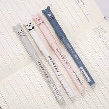 28 pezzi di penne a sfera a inchiostro blu cancellabili con disegni carini di animali, punta media, ricaricabili e lavabili, adatte per forniture per ufficio e studio