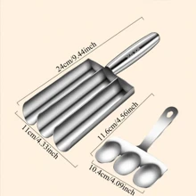 1 pezzo Strumento per formare le polpette, in acciaio inox 304, pressatrice per polpette manuale antiaderente, set per polpette e falafel in acciaio inox - antiaderente, utensile da cucina multifunzione per formare polpette, impasto e palline di riso sorbetto, dalla forma perfetta, strumenti per la cucina di casa