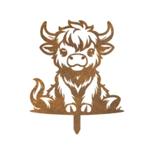 1 Stück Cartoon Kuh geformt Gartenstecker Dekor, niedlich für Garten, Pflanzer, Rasen, Bauernhof, Cut Out