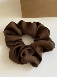 3pcsWomen Satin Scrunchie, Elegant Silky Hair Ties, Minimalist Solid Color Shiny Hair Accessories For Ponytail And Everyday Use