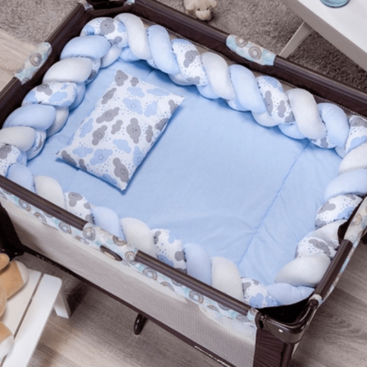 Kit Berço Desmontável Trança 5 Peças (Serve para Chiqueirinho)