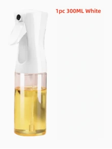 1 件烧烤喷雾瓶，透明分配器创意厨房油瓶按压细雾调味瓶，塑料喷雾瓶可用于空气炸锅浇花喷雾瓶（颜色随机）