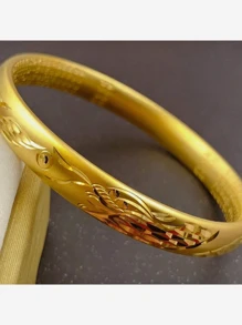 1 pulseira requintada feita à mão com escultura de dragão e fênix, elegante para uso diário e presente para mulheres