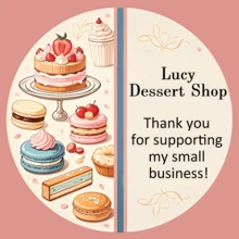 Handmade With Love Baking Stickers - Customizable Round Cartoon Design For Dessert Packaging, DIY Quotes & Teaching Labels, Perfect For Weddings, Anniversaries, And Personalized Gifts - Multicolor - View 16