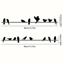 Set Of 2 Black Metal Bird Wall Art - Decorative Indoor/Outdoor Garden Sculptures, Easy-To-Hang Home & Entryway Accents, No Power Required