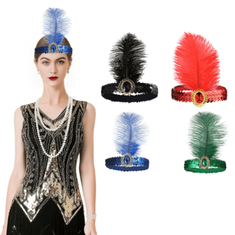 1pc, 1920s Retro Elegant Gatsby Series Party Makeup Ball Decoration Hairbands, Suitable For Halloween And Other Holiday Outfits, Party Gifts For Family And Friends