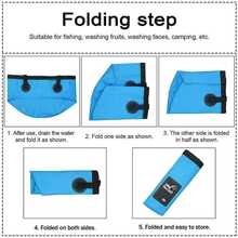 NetHong 12L/20L Collapsible Folding Bucket Beach Camping Fishing Portable Bag Waterproof - Blue - View 4