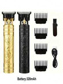 [Ensemble d'outils de toilettage] Tondeuse à cheveux et tondeuse à barbe professionnelle pour hommes, conception pratique et portable vous permet de maintenir une belle apparence à tout moment et partout, performances durables vous aident à entretenir une coiffure parfaite, convient aux hommes et aux femmes
