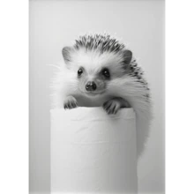 1pc Retro Black White Animal Toilet Lion Owl Cat Dog Canvas Prints For Living Room Bathroom Living Room Decor Optional Frame