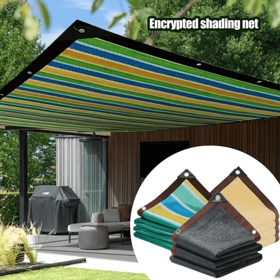 Color Stripe High Density Breathable Shade Net - Durable Plastic Outdoor Shade Cloth For Patio, Picnic, Bike Shed, Garden, Balcony And Porch Gazebo. Beige, Black, Brown