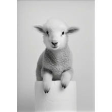 1pc Retro Black White Animal Toilet Lion Owl Cat Dog Canvas Prints For Living Room Bathroom Living Room Decor Optional Frame