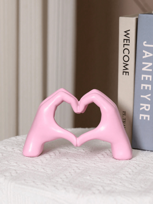 1 pièce Décoration geste de la main d'amour, sculpture d'art moderne en forme de doigt en forme de cœur, décoration de bureau personnalisée, décoration de mariage créative, cadeau pour la Saint-Valentin et le Nouvel An