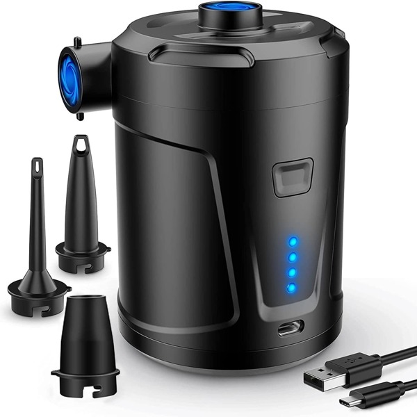 Electric Air Pump For Inflatables 5200mAh Air Mattress Pump Rechargeable Portable Mini Inflator/Deflator Pumps For Outdoor Camping, Inflatable Cushions, Air Mattress Beds, Swimming Ring Pool Toys