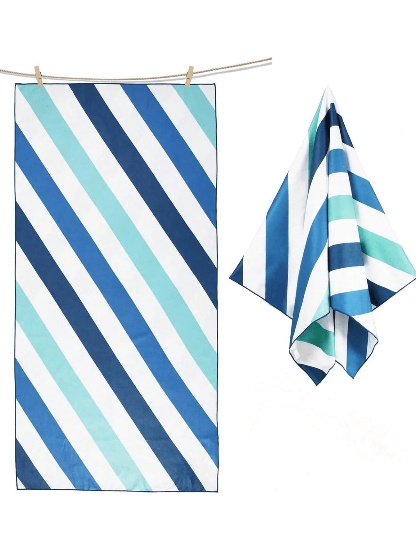 Large Quick Dry Beach Towel 31''x71'', Microfiber Sand-Free Beach Towels, Super Absorbent Pool Travel Accessories - 卡巴納阿誇 - 查看 1