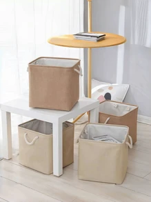 Storage Basket - Fabric Cube Organizer Basket For Bookshelf, Closet, Home Decor, Gift, Small Items, School Supplies, Misc Storage, Gray Medium Size