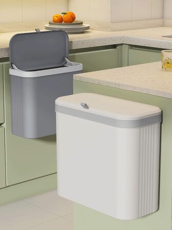 Mülleimer mit Deckel, Badezimmer Papierkorb, Großer Behälter für Zuhause, minimalistisches Design