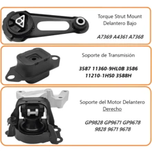 Vmingo Kit 3 Soportes de Motor para Nissan Versa  March y V-Drive 1.6L 2012-2019 Alta Resistencia con Goma Antivibración - V-DRIVE 12-19 - Ver 7