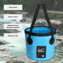 NetHong 12L/20L Collapsible Folding Bucket Beach Camping Fishing Portable Bag Waterproof - Blue - View 1