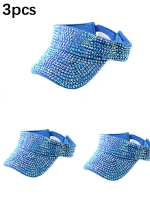 1pc Women's Premium Jewel Encrusted Colorful Rhinestone Embellished Baseball Cap, Dazzling & , Suitable For Daily Commute, Sports, Outdoor Activities