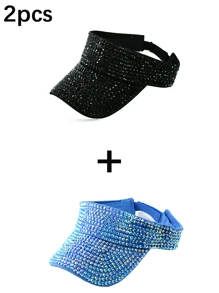 1pc Women's Premium Jewel Encrusted Colorful Rhinestone Embellished Baseball Cap, Dazzling & , Suitable For Daily Commute, Sports, Outdoor Activities