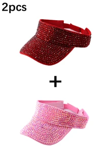 1pc Women's Premium Jewel Encrusted Colorful Rhinestone Embellished Baseball Cap, Dazzling & , Suitable For Daily Commute, Sports, Outdoor Activities