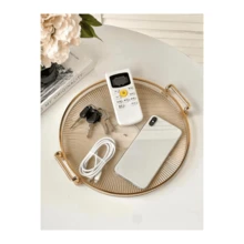 1 Piece Luxury Table Serving Tray With Double Handles - Grey - View 5