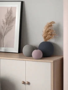 Um Vaso Esférico Dourado de Luxo Suave, Adequado para a Sala de Estar, Sala de Jantar, Escritório, Corredor...