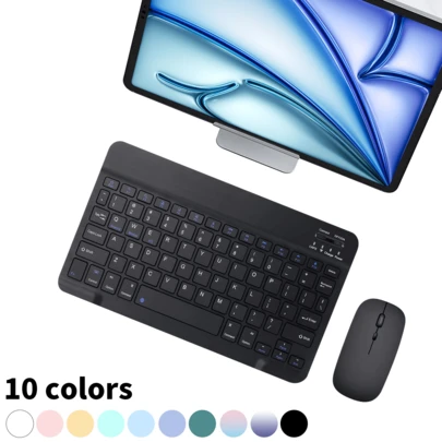 Bluetooth Keyboard And Mouse Combo,Portable Wireless Keyboard (150mAh) Mouse Set Compatible With Samsung Tablet Apple IPad IOS 13 And Above Phone Smartphone Android Windows