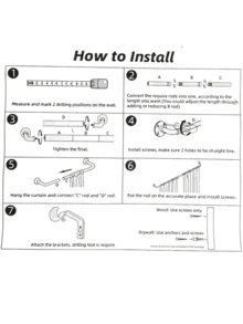 1 Set 3/4 Inch Black Adjustable Industrial Curtain Rod,80 To 200cm Heavy Duty Drapery Rods For Indoor And Outdoor - Black - View 6