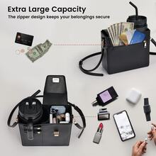 1 件户外便携式斜挎水杯收纳袋，斜挎包带运动水瓶架杯包手柄带可调节肩带，适合徒步旅行露营运动水瓶盒保温袋斜挎包（新款个性化大容量水桶包 - 多色） - 大容量包包 - 查看 6