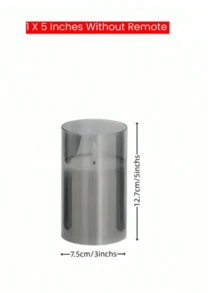 Flameless Remote Control Candle, Realistic 3D Wick Flickering Candle, Battery Powered, 4 Inch, 5 Inch, 6 Inch, For Party, Wedding, Christmas, Home Decor - Grey - View 8