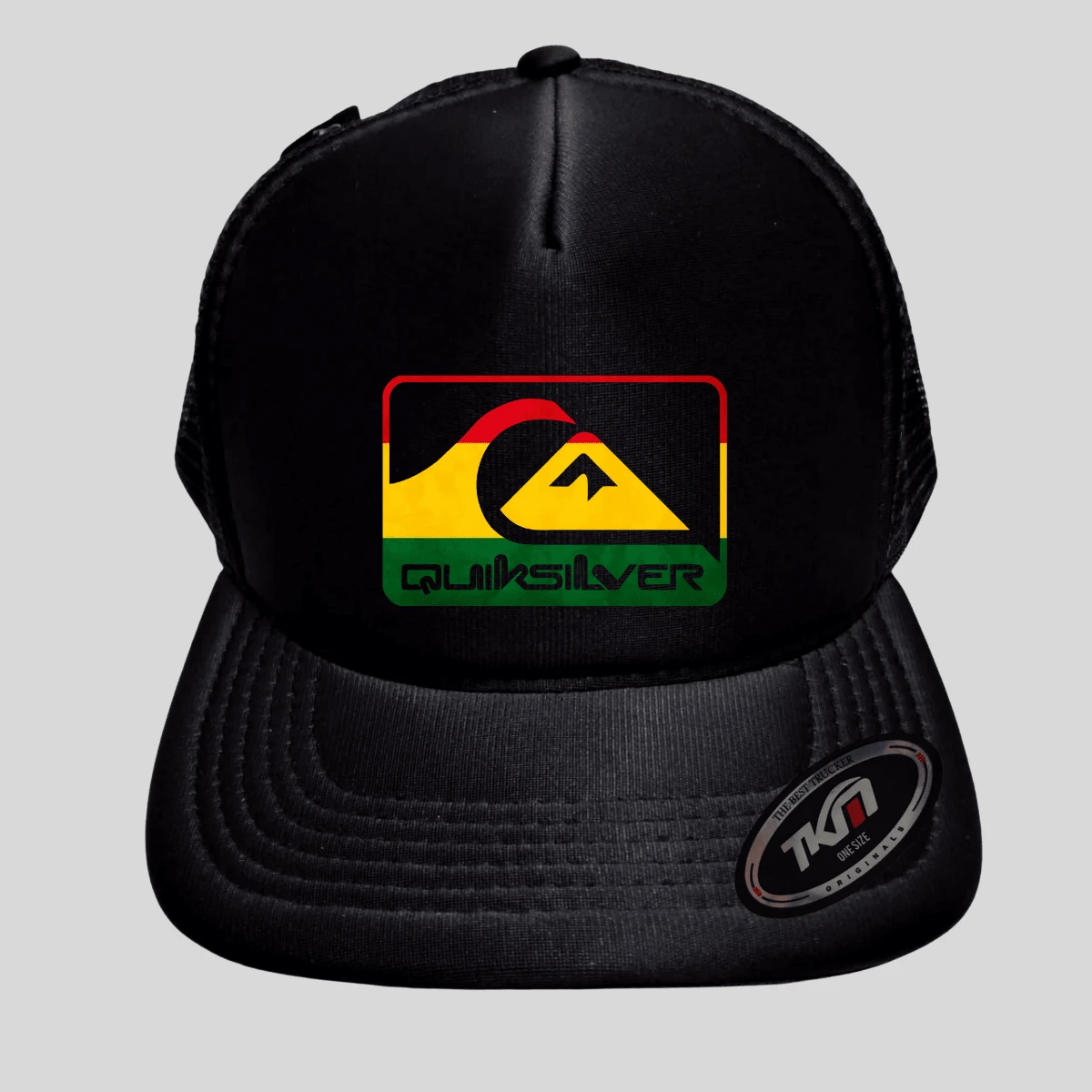 TKM Curved Brim Trucker Cap Quiksilver Reggae Print Various Colors New Release - MultiWarna - View 1