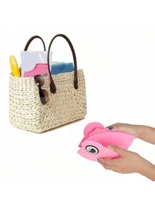 1pc Frog Design Folding Plastic Children's Toilet Seat, Portable Potty Training Seat For Home, Outdoor And Travel Use