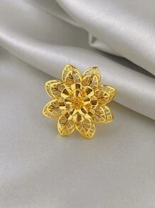 Geometryczny Filigranowy Pierścień 18K Złocony Biżuteria Damska Inspirowana Art Nouveau Codzienne Pierścienie Do Układania