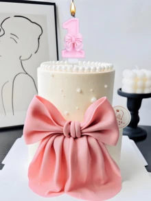 Candele numerate da 0 a 9, decorazioni innovative per candele con fiocchi luccicanti, candele per torte di compleanno, forniture romantiche per feste, compleanni, anniversari, festa della mamma, feste delle donne sole, rivelazioni del sesso, matrimoni, adatte per decorazioni di compleanni da 1 a 100 anni - Rosa - Visualizzare 3