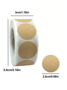 1000PCS Kraft Circle Stickers Dot Stickers, 1.5 Inch Round Blank Garage Price Stickers Kraft Coding Tag Labels Brown Natural Envelope Seals For Home Classroom Jam Canning Jar Labels (Brown 1.5 Inch)
