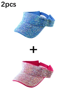 1pc Women's Premium Jewel Encrusted Colorful Rhinestone Embellished Baseball Cap, Dazzling & , Suitable For Daily Commute, Sports, Outdoor Activities