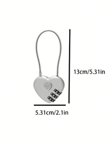 Multi-Functional Heart Shaped Combination Lock, TSA Approved Luggage Lock For Suitcase, Backpack, Gym Locker, School Locker, Travel Essentials