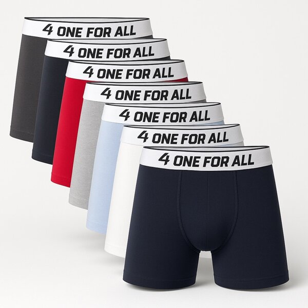 Kit com 10 Cuecas Boxer Masculinas ONE FOR ALL – Microfibra Macia, Forro 100% Algodão, Cores Lisas, Conforto e Estilo para o Dia a Dia