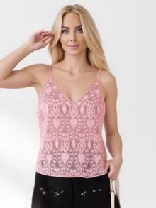 Women Tank Tops & Camis - Pink - View 3