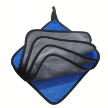 1/4 Packs Super Absorbent Microfiber Chamois Car Towels , Unbeatable Absorbency, Ultra-Thick 800GSM, Lint-Free, Scratch-Free, Fade Resistant, Quick-Drying, Gentle On Surfaces ,9.8inx9.8in, 16x12 Inch