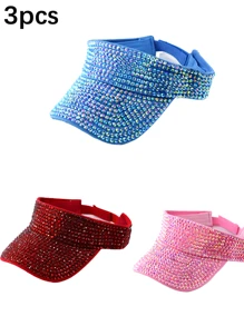1pc Women's Premium Jewel Encrusted Colorful Rhinestone Embellished Baseball Cap, Dazzling & , Suitable For Daily Commute, Sports, Outdoor Activities