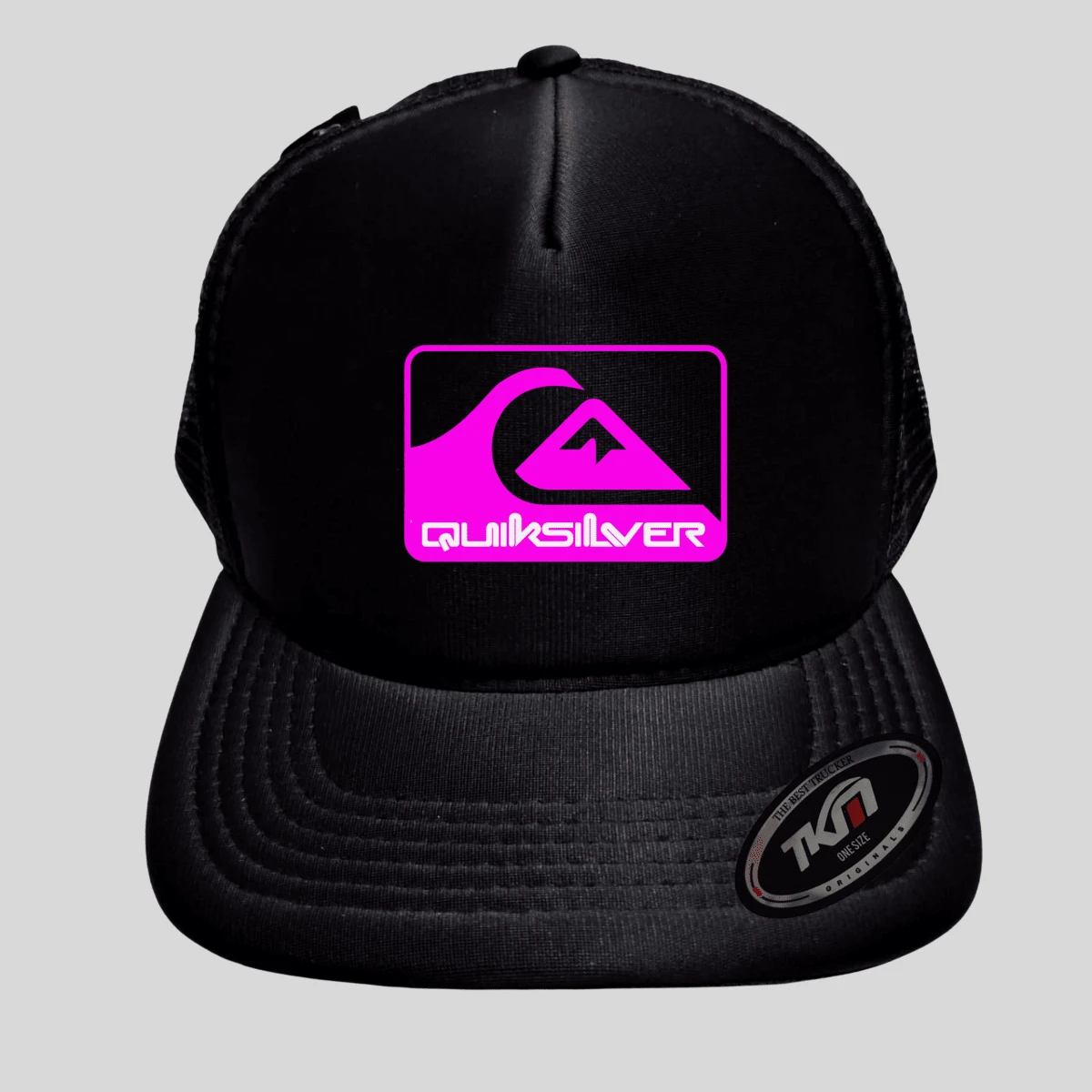TKM Curved Brim Trucker Cap Quiksilver Reggae Print Various Colors New Release - Pink - View 1